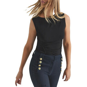 Derek Lam 10 Crosby Sophia Black Stretch T-Shirt M NWT Designer Top